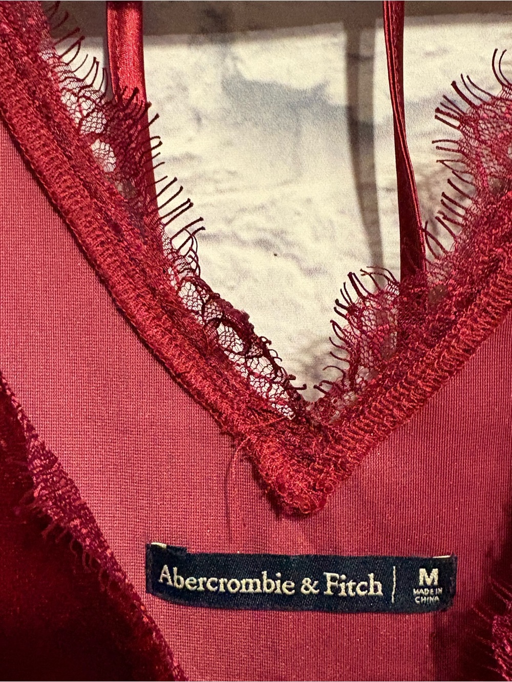 Abercrombie & Fitch Velvet Wrap V-Neck Tie-Back Top Medium - Picture 4 of 8